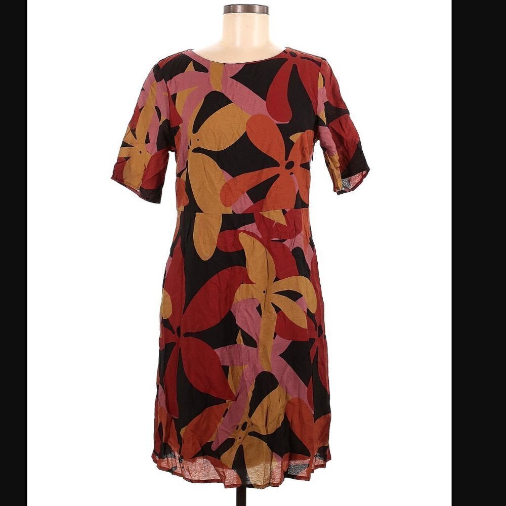 Roolee Feeling Groovy Women's XXS Short Sleeve Mod Color Block dress w/ pockets